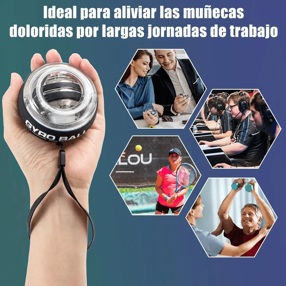Giroscopio de mano para fortalecer muñeca - 4