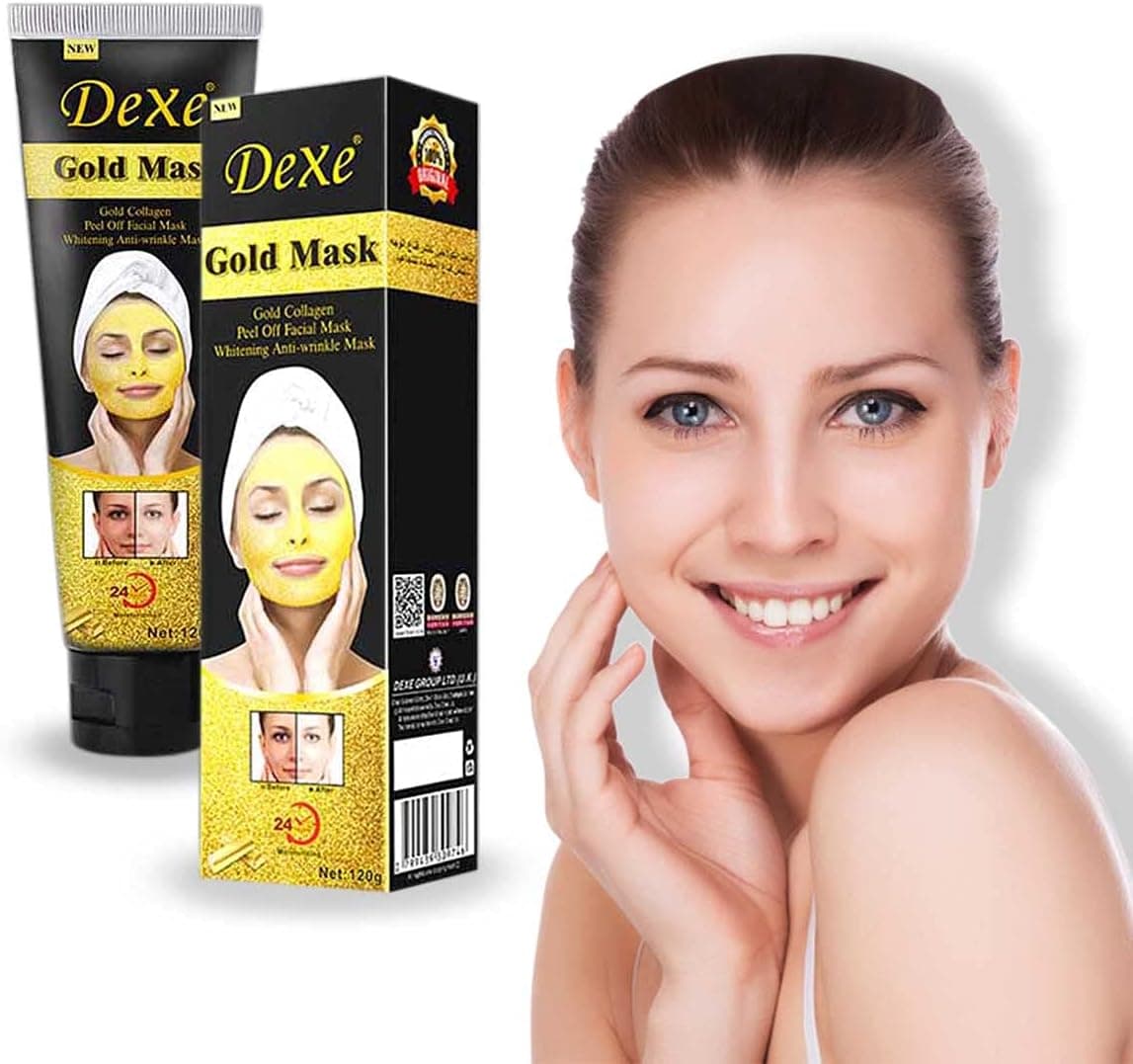 Mascarilla Facial de Oro y Colágeno - Efecto Iluminador, Anti edad e Hidratación 24 Horas - 2