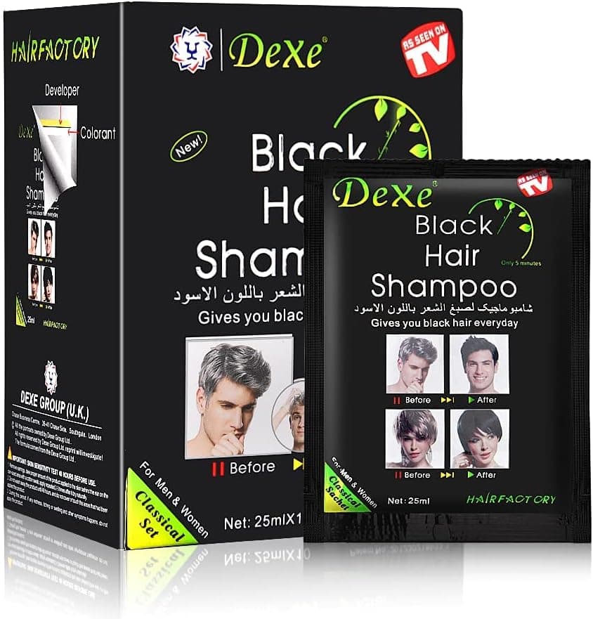 Champú Tinte Negro para Cubrir las Canas - 2