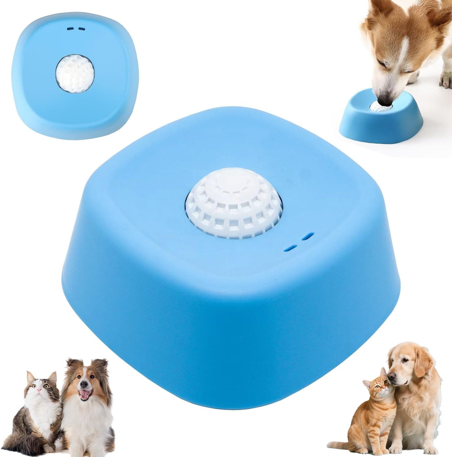 Cuenco lamedor para mascotas con bola rodante - 2