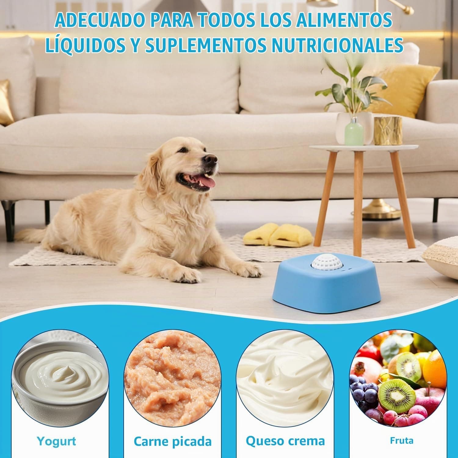 Cuenco lamedor para mascotas con bola rodante - 5
