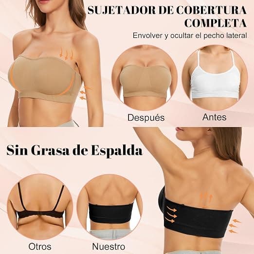 Sujetador negro sin costuras – talla M/L - 3