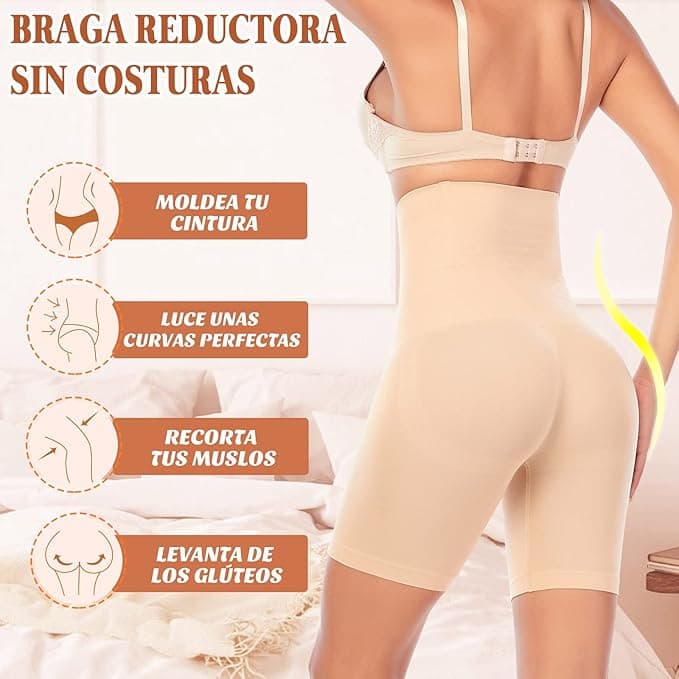 Faja Reductora Mujer Adelgazante Beige M/L - 2