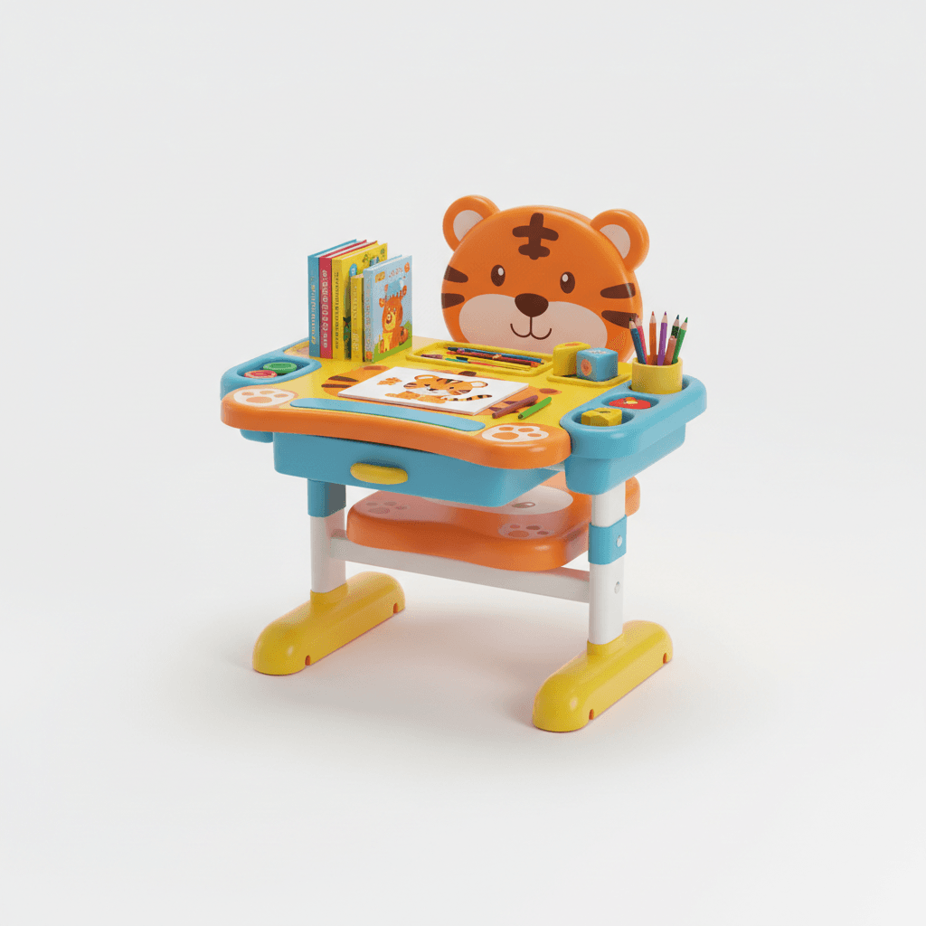 Escritorio de aprendizaje para niños tigre