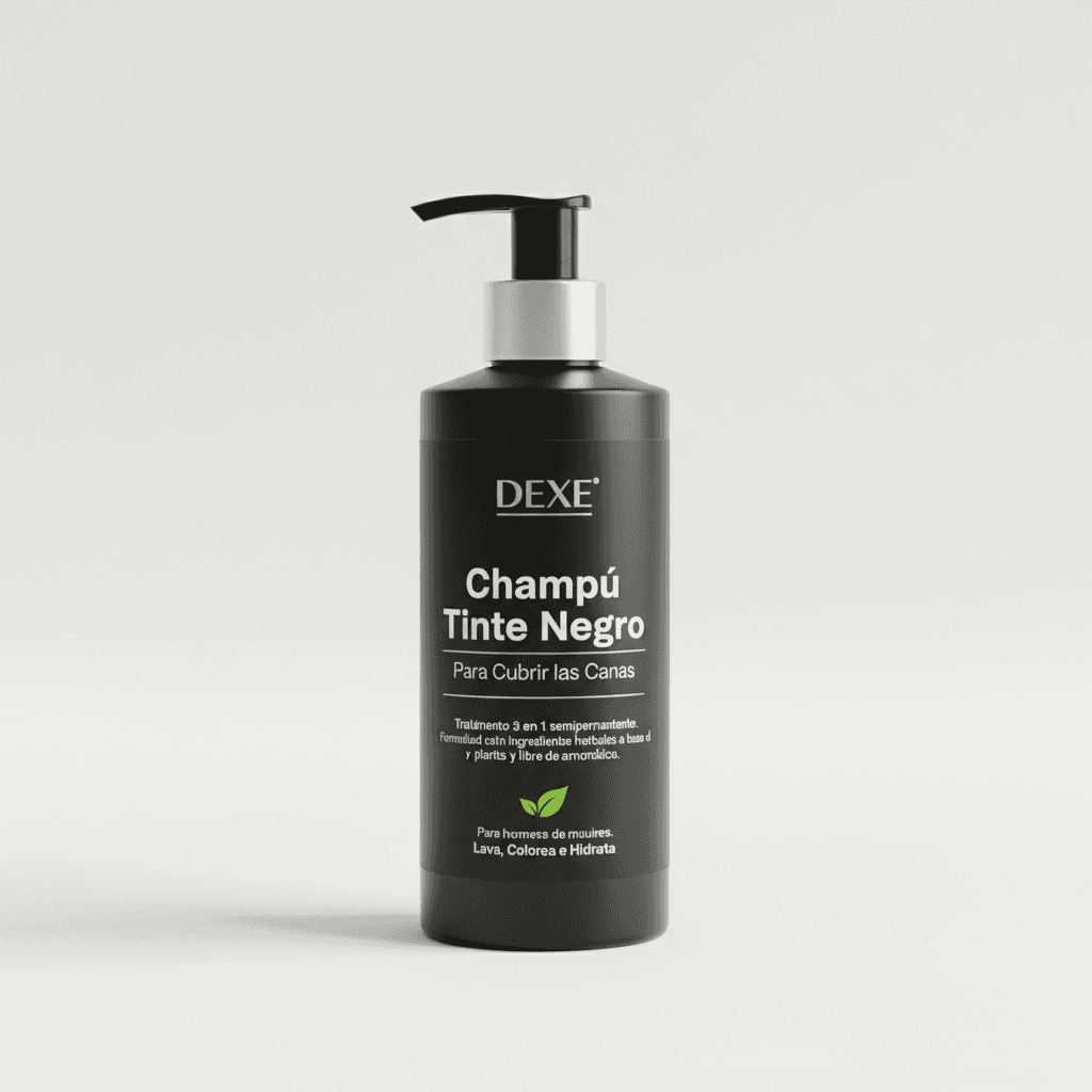 Champú Tinte Negro para Cubrir las Canas
